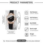 Elegant 5pcs Women’s Watch & Jewelry Set – rhinestone design, faux leather band, quartz movement. Perfect gift for Mom, birthdays, or daily wear.